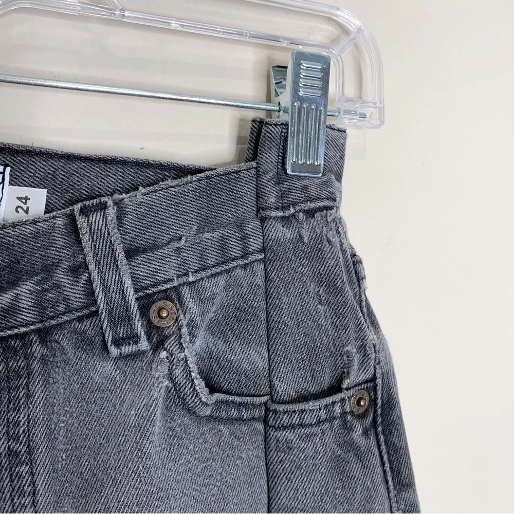 NEW EB Denim OG Reinvented Jeans (Sz 24) Reworked Levi's Washed Black / Gray